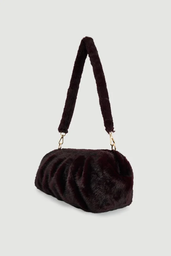 Plush Arm Bag Plum - 2