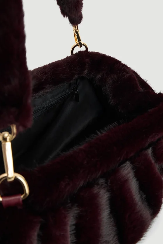 Plush Arm Bag Plum - 3
