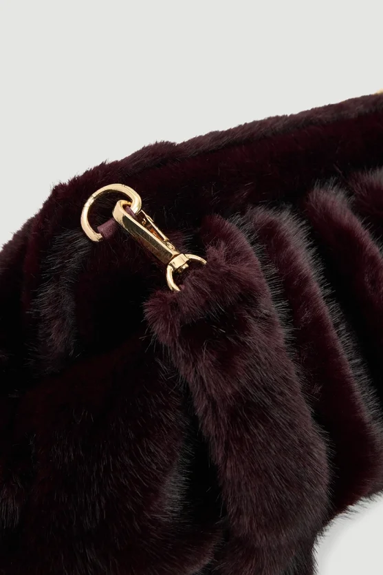 Plush Arm Bag Plum - 4