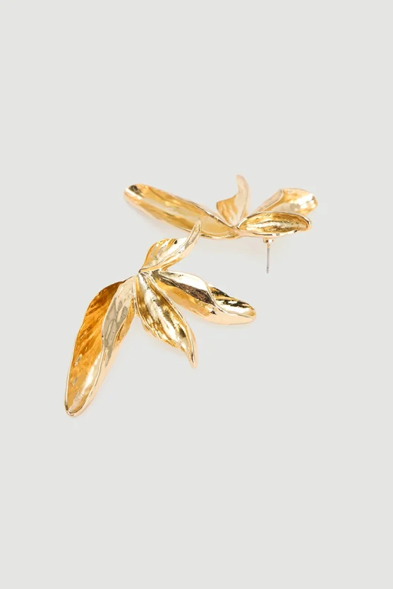 Quad Leaf Design Earrings Gold - 3