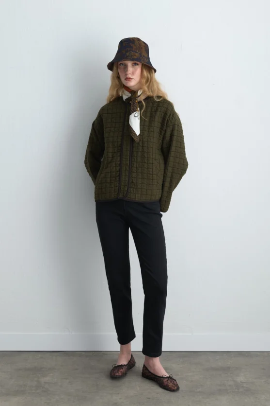 Quilted Jacket - Khaki - Gusto