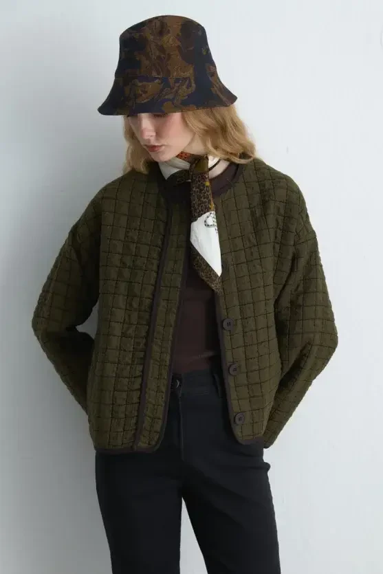 Quilted Jacket - Khaki - 6