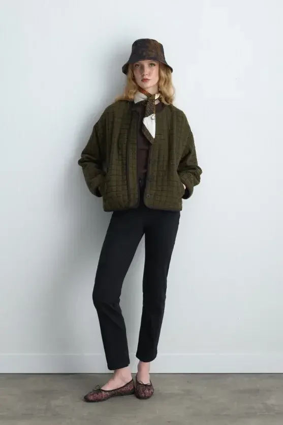 Quilted Jacket - Khaki - Gusto