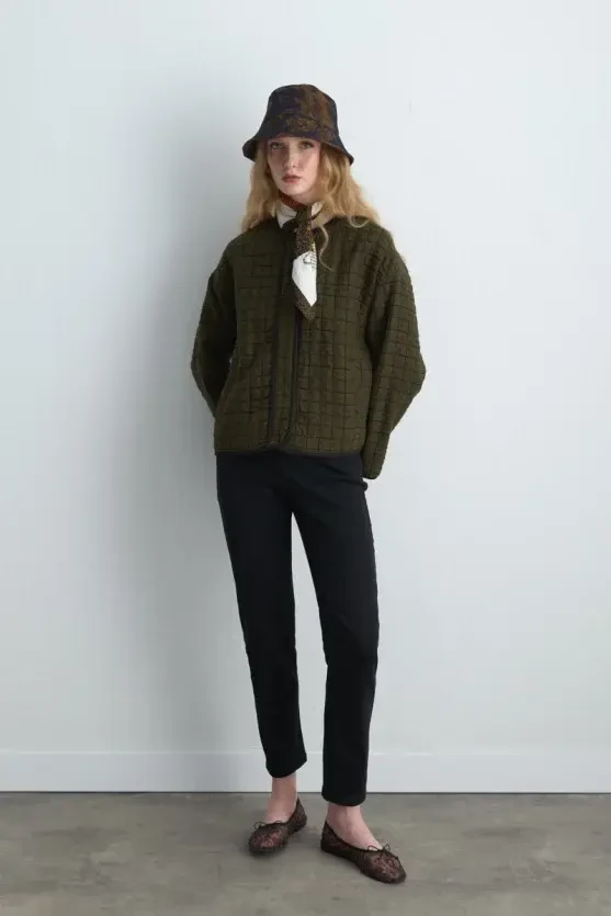 Quilted Jacket - Khaki - Gusto