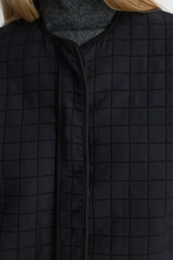 Quilted Jacket - Navy Blue - Gusto