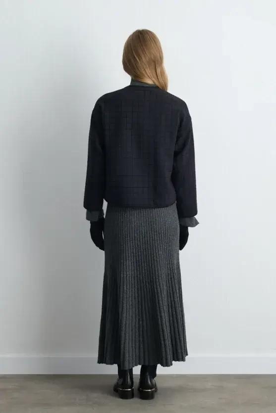 Quilted Jacket - Navy Blue - Gusto