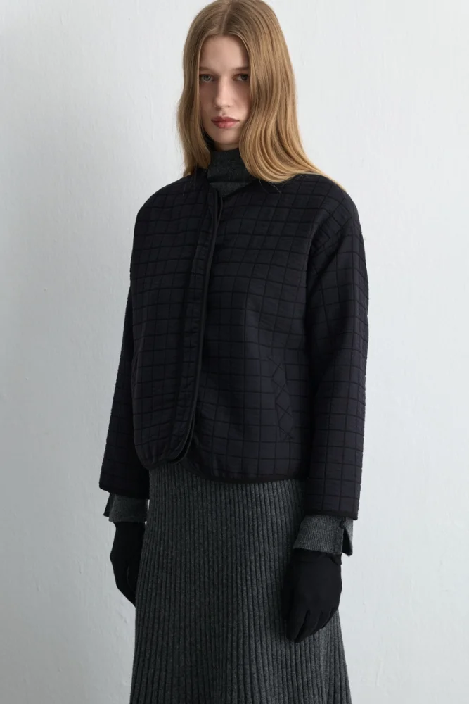 Quilted Jacket Navy Blue