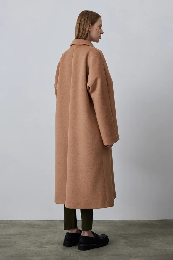 Relaxed Fit Coat - Camel - 7