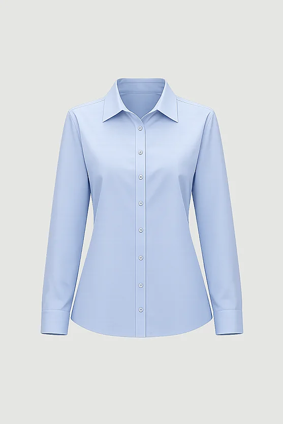 Relaxed Fit Cotton Shirt - Blue - 7