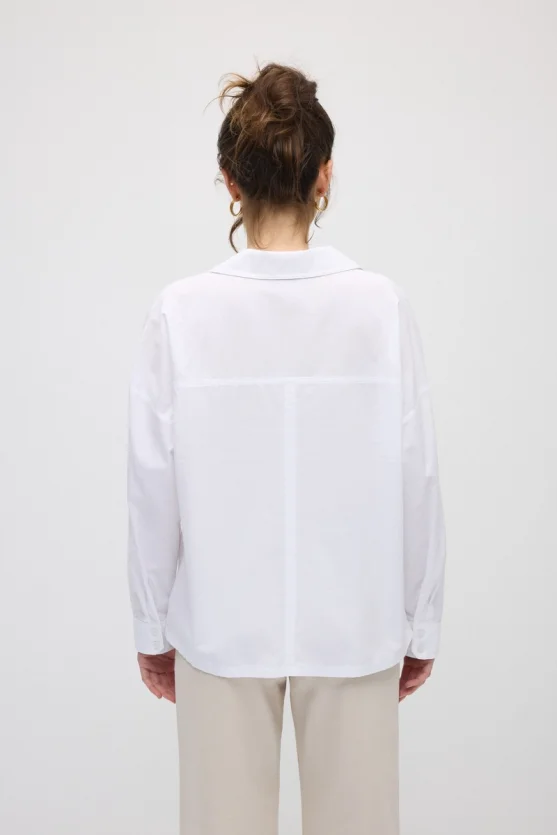 Relaxed Fit Cotton Shirt - White - 5