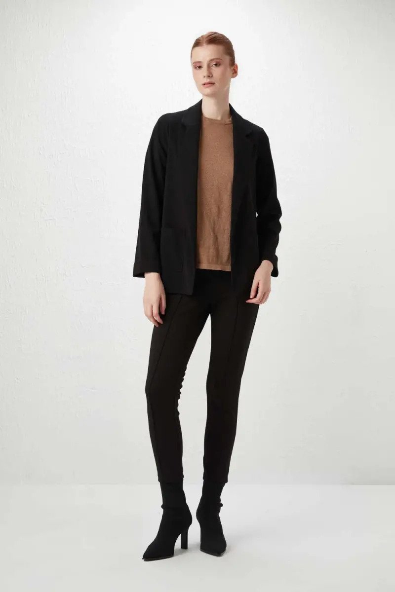 Black 2024 crepe jacket