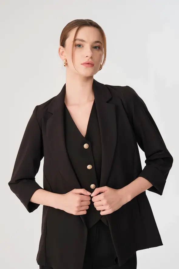 Relaxed Fit Jacket - Black - 3