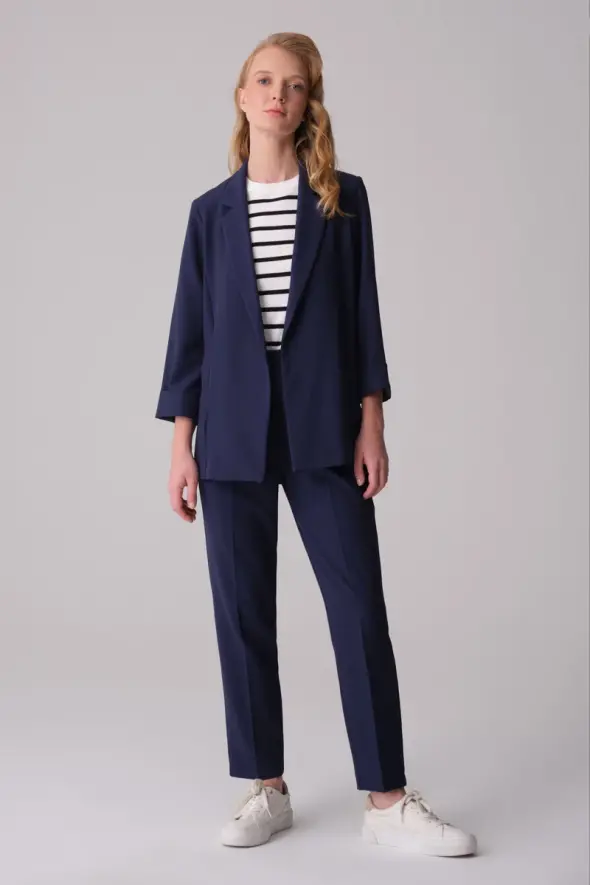 Relaxed Fit Jacket - Navy Blue - 2