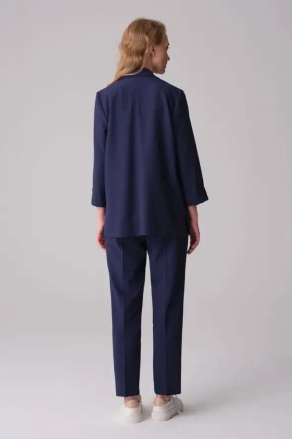 Relaxed Fit Jacket - Navy Blue - 4