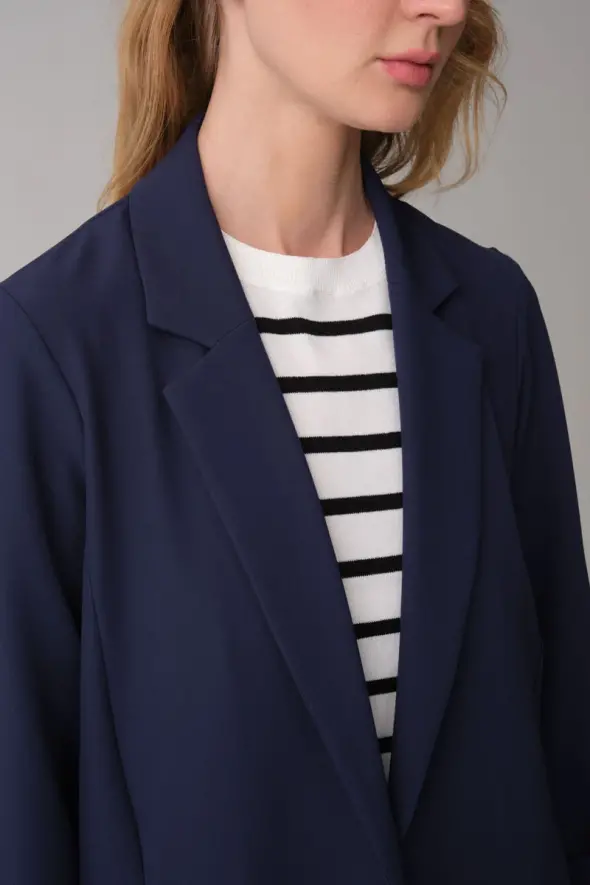Relaxed Fit Jacket - Navy Blue - 3