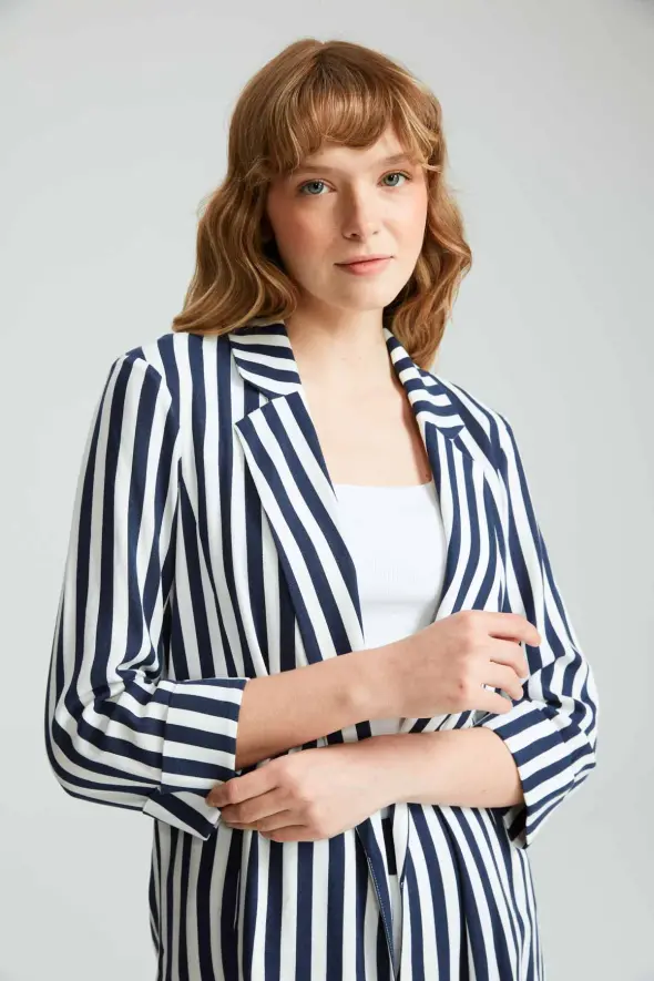 Relaxed Fit Jacket - Navy Blue - 3