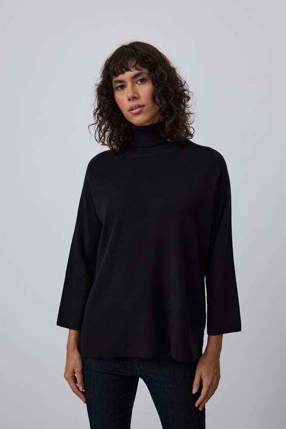 Relaxed Fit Knitwear - Black - 1