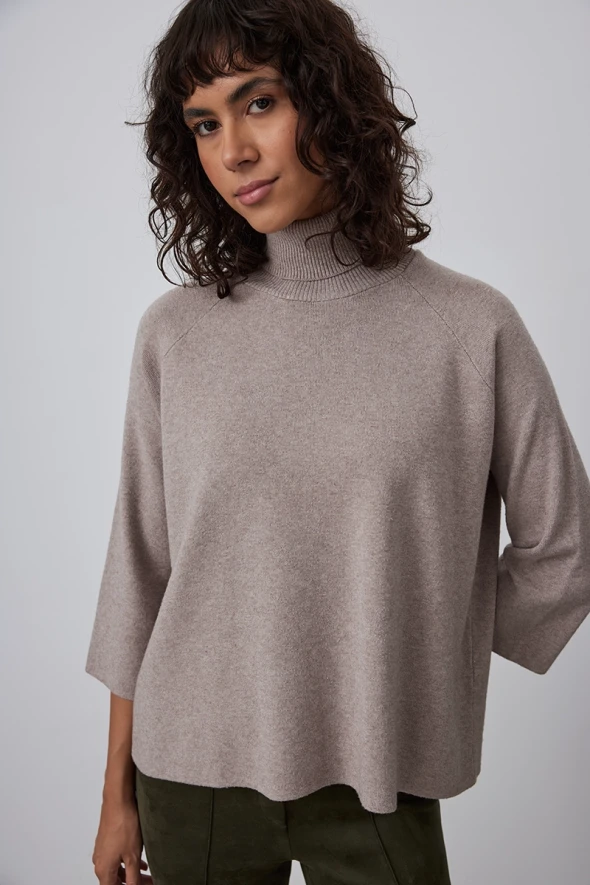 Relaxed Fit Knitwear - Mink - 3