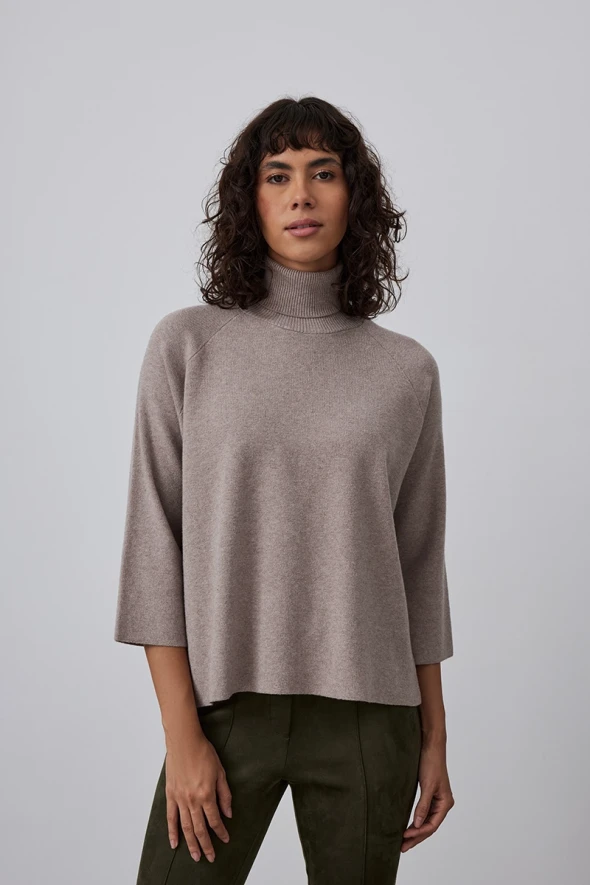 Relaxed Fit Knitwear - Mink - 1