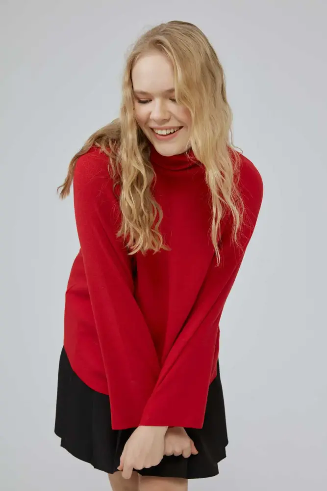 Relaxed Fit Knitwear - Red Red