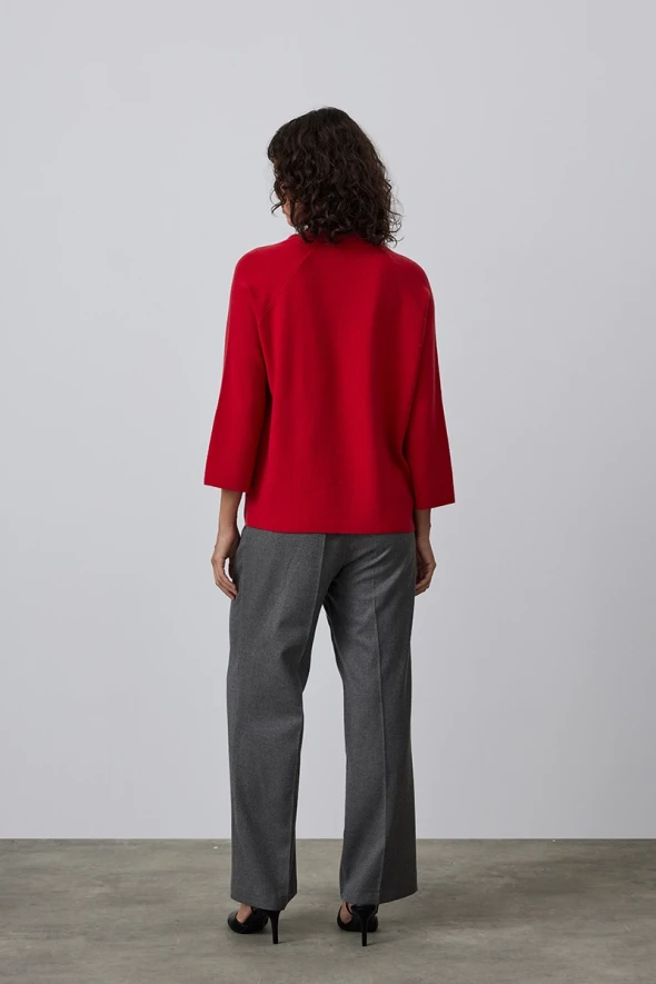 Relaxed Fit Knitwear - Red - 4