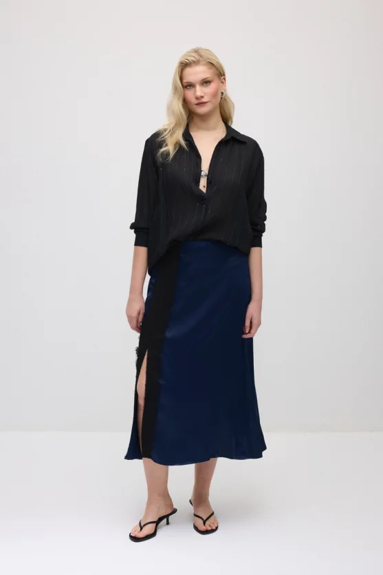 Relaxed Fit Modal Shirt - Black - Gusto