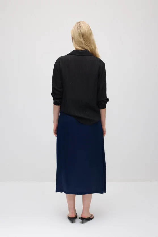 Relaxed Fit Modal Shirt - Black - 4