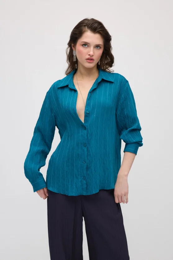 Relaxed Fit Modal Shirt - Green - Gusto