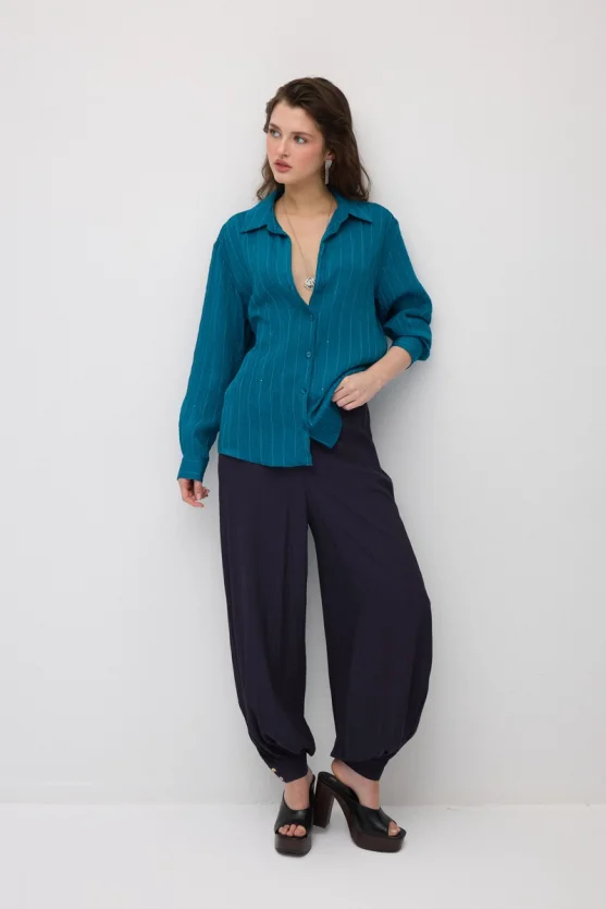 Relaxed Fit Modal Shirt - Green - Gusto