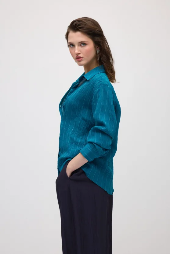 Relaxed Fit Modal Shirt - Green - Gusto