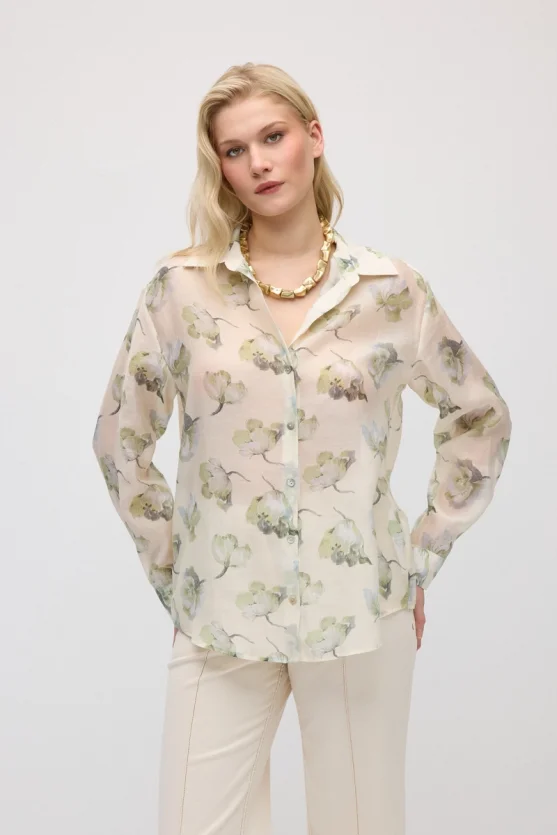 Relaxed Fit Tencel Shirt - Beige - Gusto