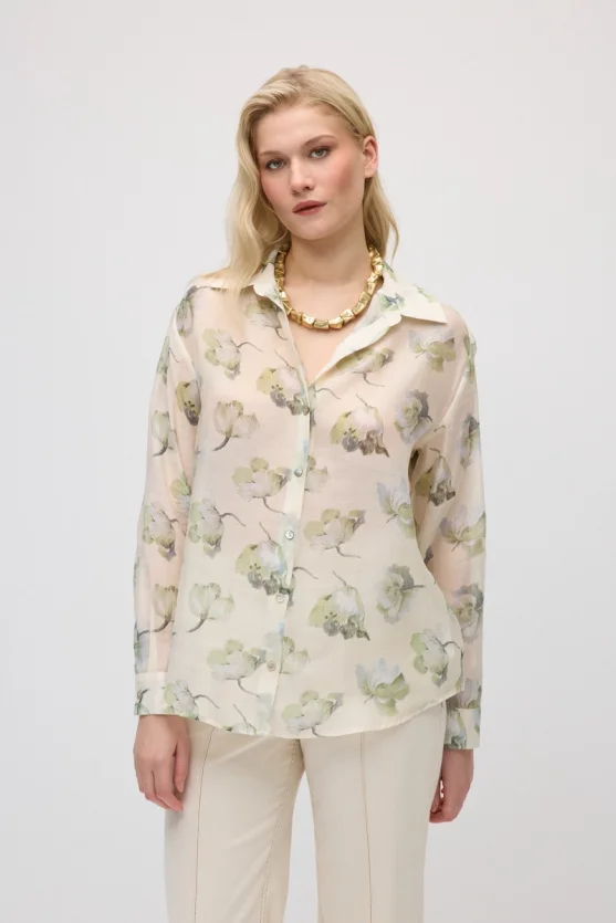 Relaxed Fit Tencel Shirt - Beige - Gusto