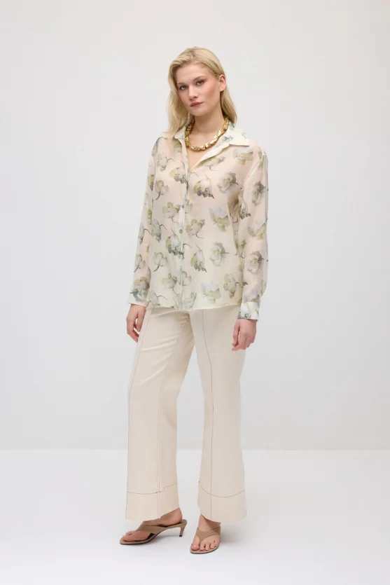 Relaxed Fit Tencel Shirt - Beige - 2