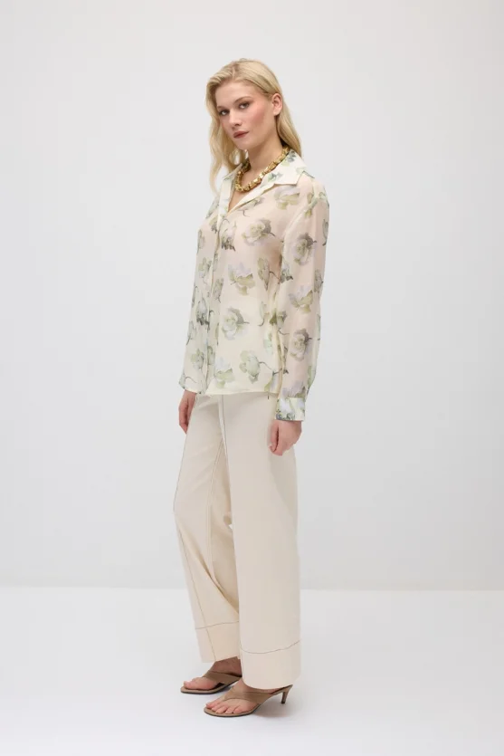 Relaxed Fit Tencel Shirt - Beige - Gusto