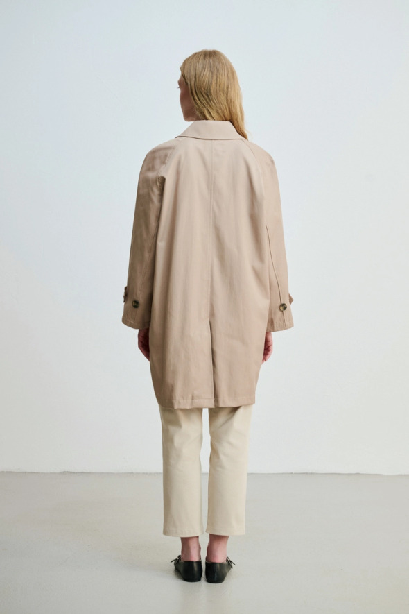 Relaxed Fit Trenchcoat - Beige - 7