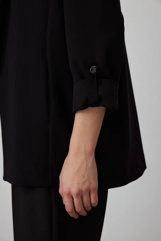 Relaxed Fit Unlined Jacket - Black - 3