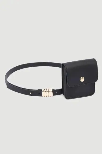 Removable Mini Bag Belt - Black Black