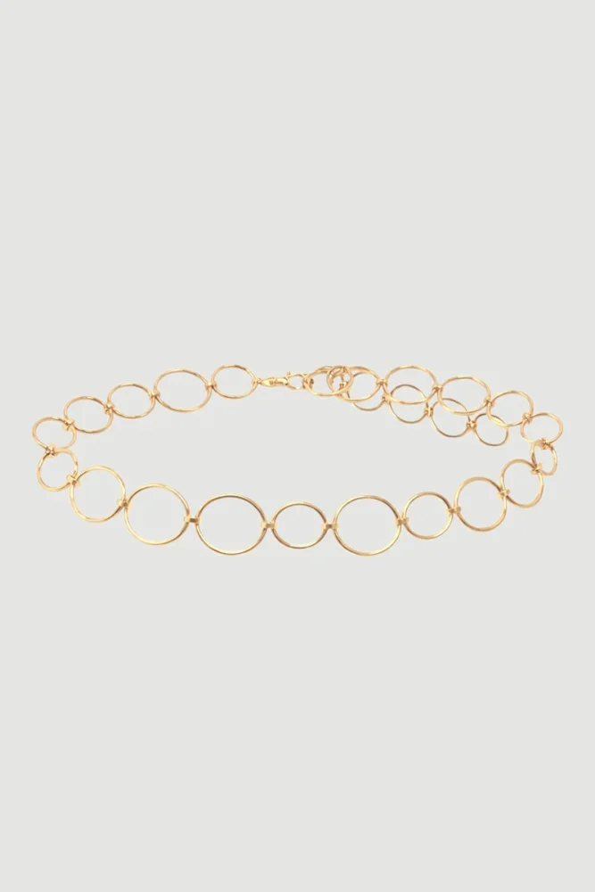 Ring Metal Chain Belt - Gold Gold