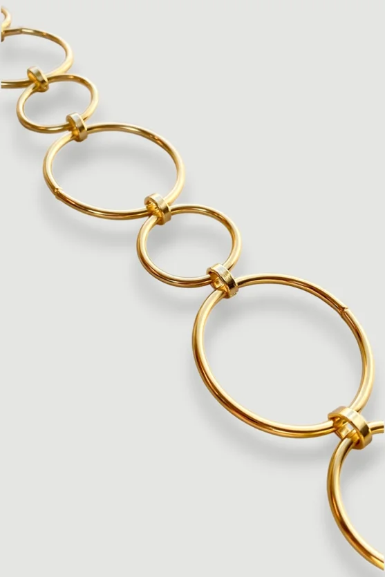 Ring Metal Chain Belt - Gold - Gusto