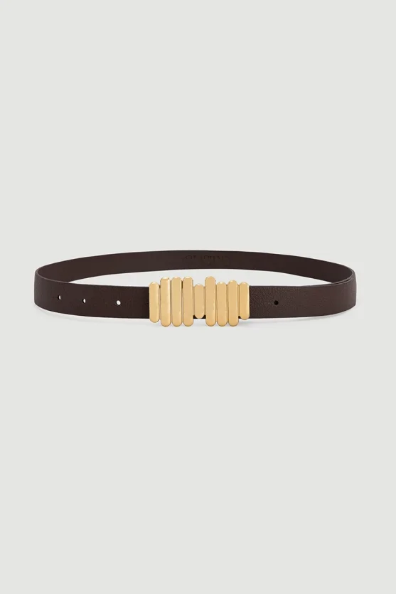 Rod Design Belt Brown - 1