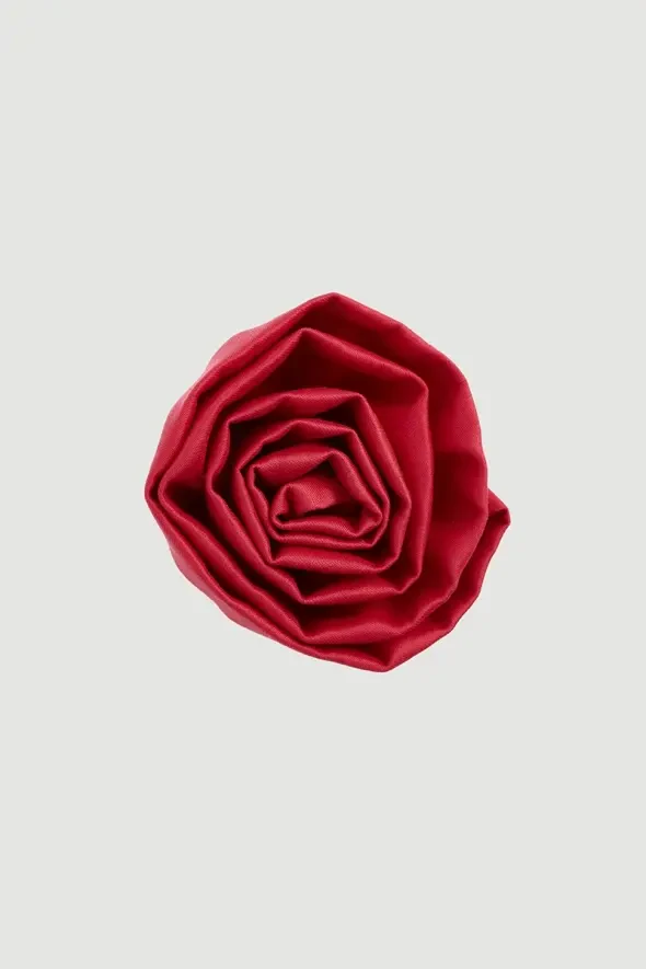 Rose Brooch - Red - 4