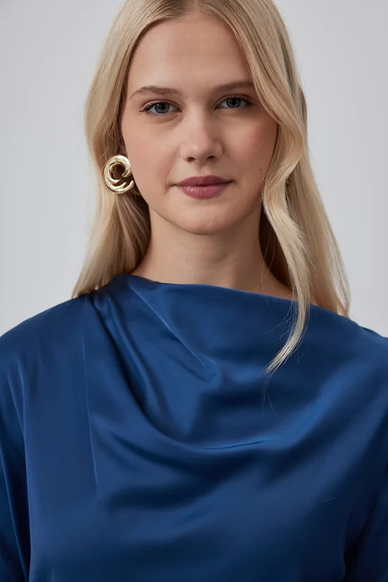 Scoop Neck Long Dress - Teal - Gusto