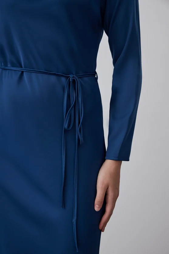 Scoop Neck Long Dress - Teal - Gusto