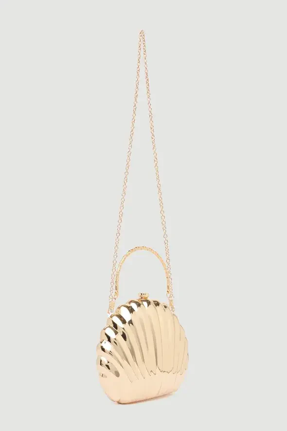 Sea Shell Clutch Bag - Gold - 4