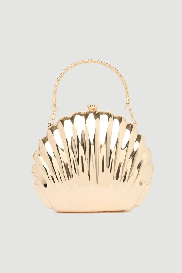 Sea Shell Clutch Bag - Gold - 1