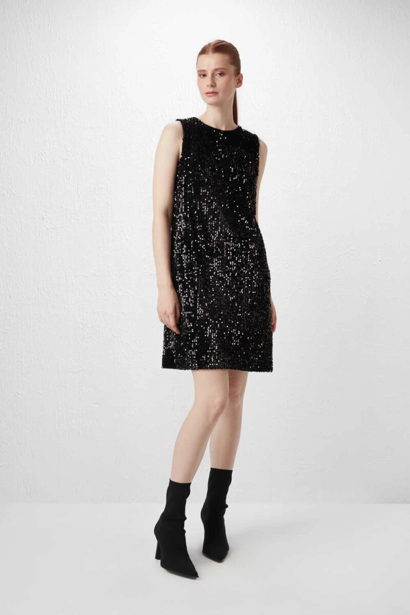 Black sequin dress outlet zara