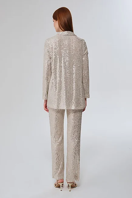 Sequin Jacket - Platinum - Gusto