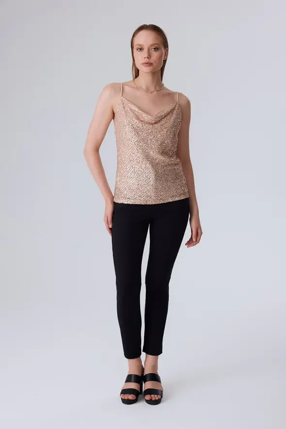 Sequin Tank Top - Powder - 3