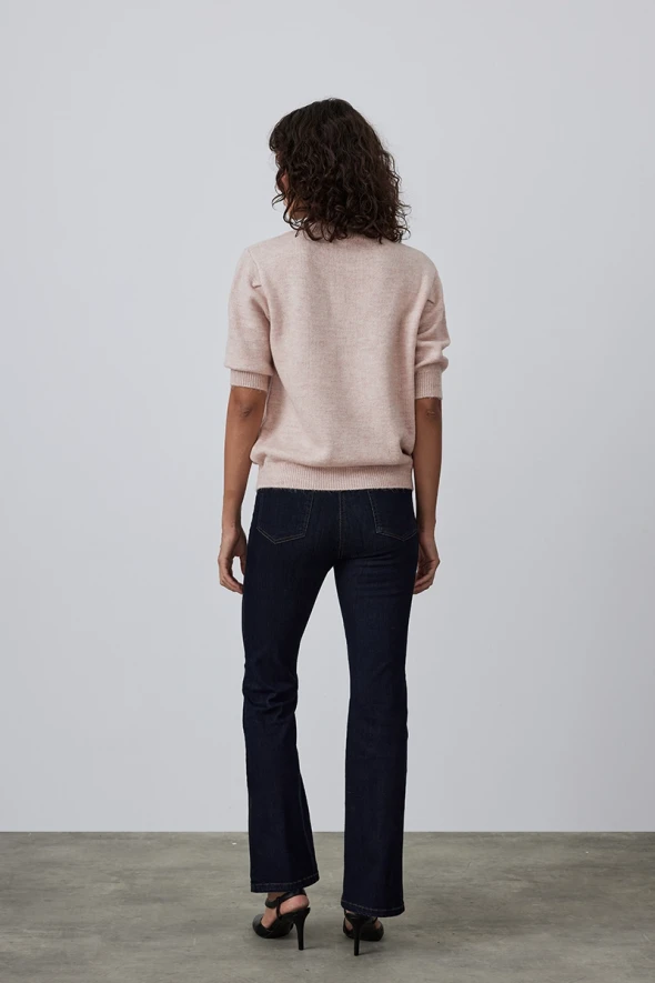 Shirred Sweater - Powder - 4