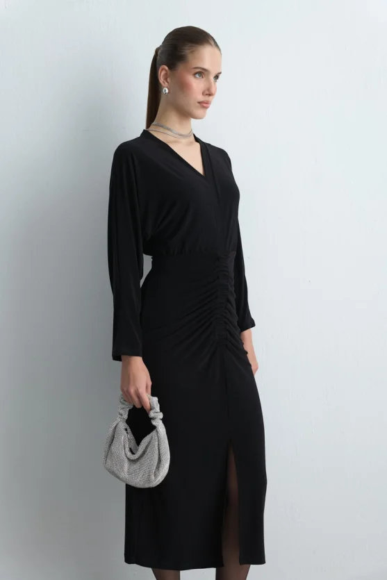 Short Handle Stone Embellished Evening Bag Silver - Gusto